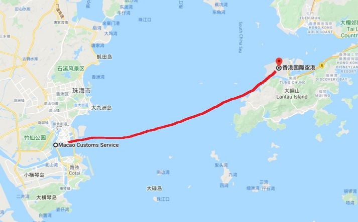 香港空港から市内と、香港～マカオ間の移動